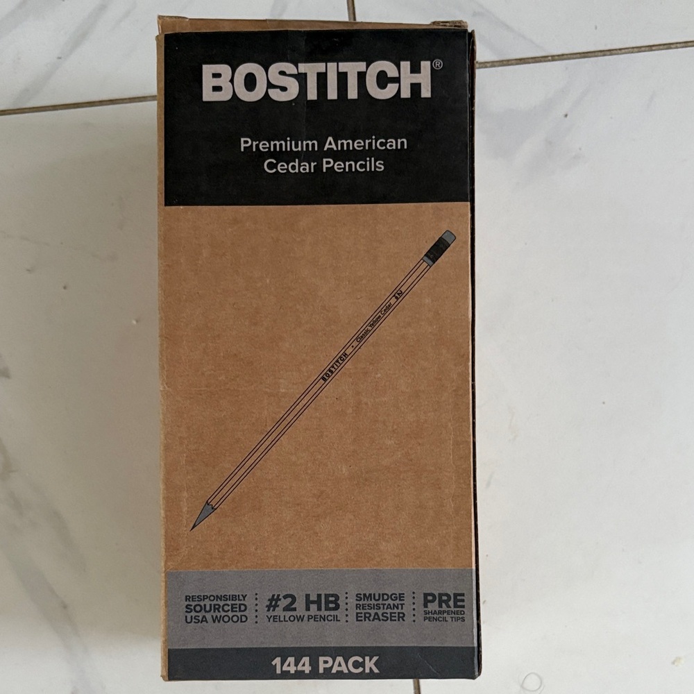 Bostitch Premium American Cedar Pencils - 144 Pack